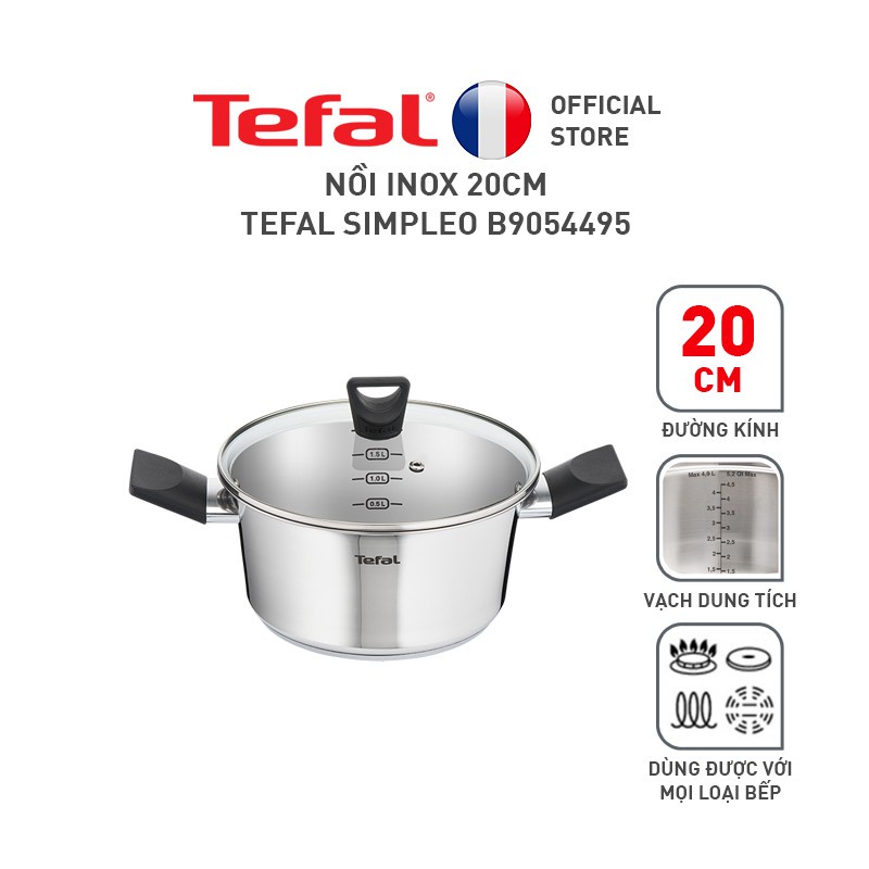 Nồi Inox Tefal Simpleo 20/24cm B9054495 / B9054695