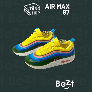 Móc khoá giày sneaker 3D Air Max 97 tỉ lệ 1:6, mô hình giày sneaker mini