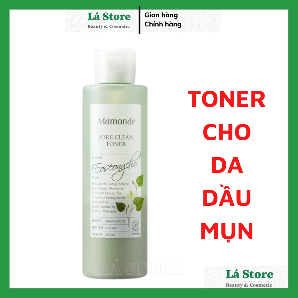 HÀNG CHÍNH HÃNG - Nước Hoa Hồng Mamonde Pore Clean Toner Diếp Cá Bùn Non 250ml