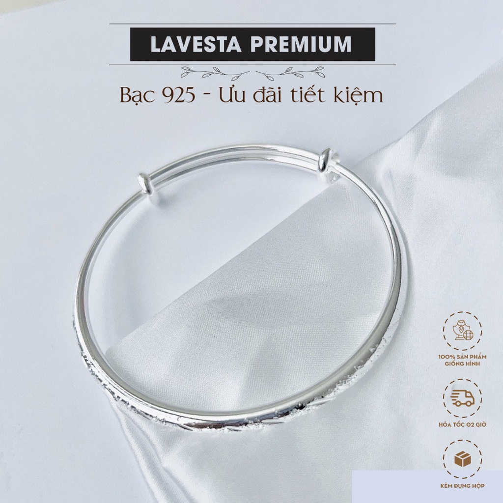 Lắc tay bạc nữ 925, sang trọng, hiện đại trang sức lavesta nữ SUNF05