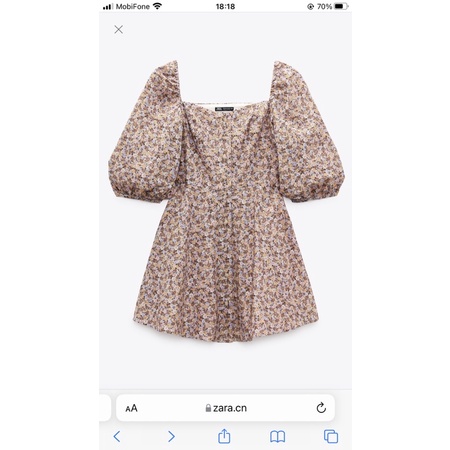 Pass đầm tay phồng Zara sale China