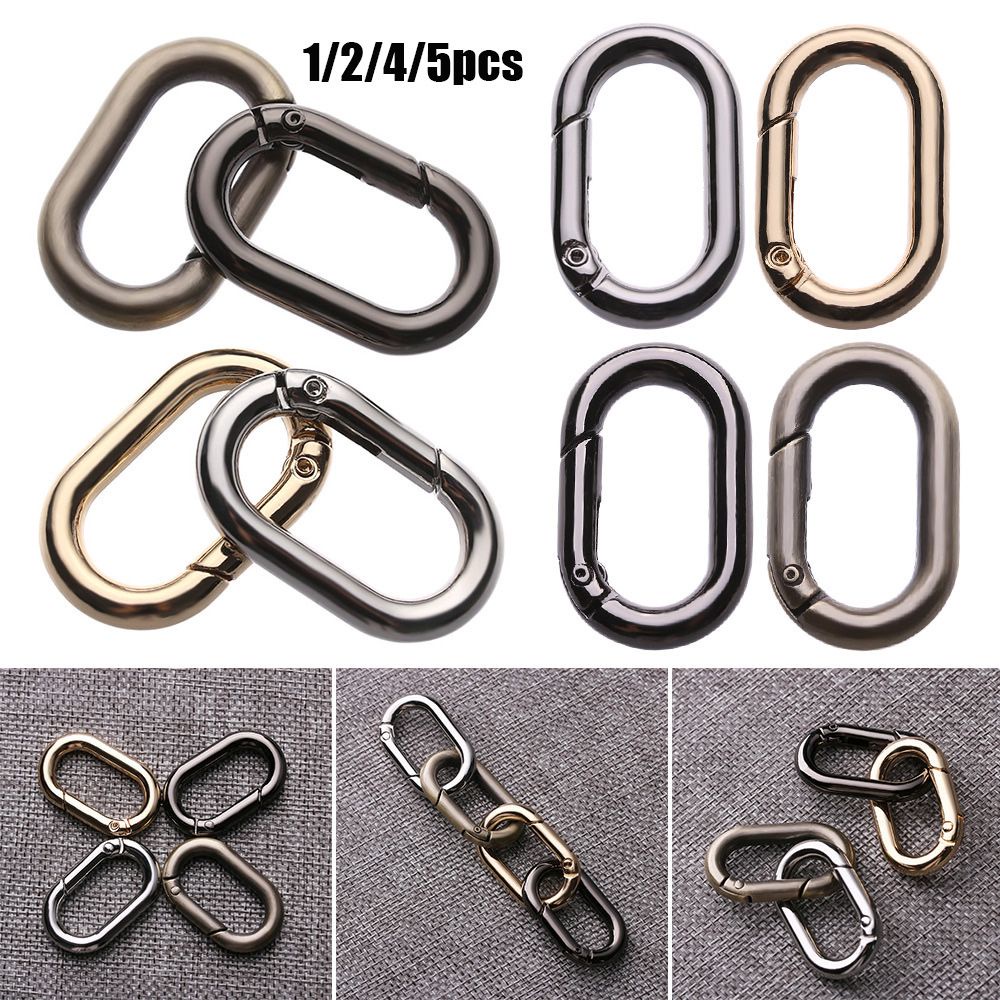 1/2/4/5 Khoen móc khóa túi xách hình oval bằng hợp kim kẽm chất lượng cao