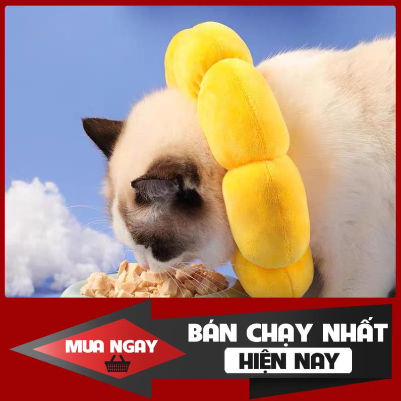 [NEW] Vòng chống liếm hình hoa cho chó mèo bông mềm mịn nhiều màu cao cấp