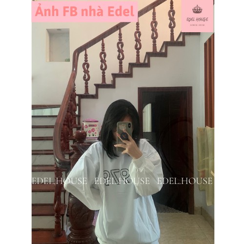 Áo khoác sweater nỉ nam nữ cổ lọ EDEL HOUSE 1979 1976 trắng đen basic form rộng unisex E487 | BigBuy360 - bigbuy360.vn
