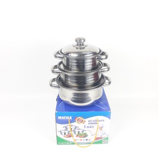 Bộ nồi inox 1 đáy matika mtk-c1