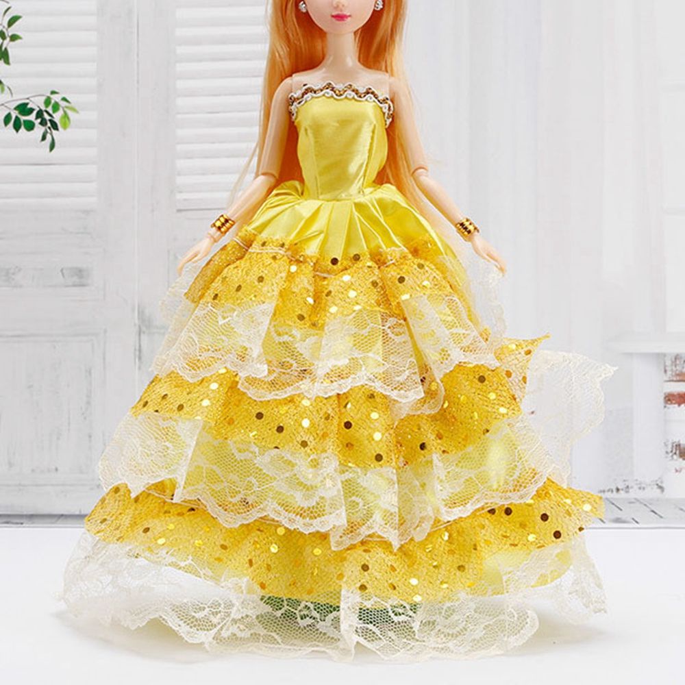 Đầm cưới thời trang cho búp bê 30cm