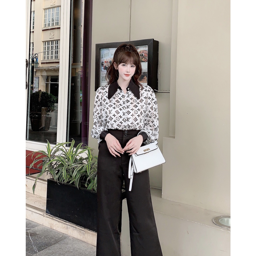 Áo sơ mi hoạ tiết, sang trọng chất vải lụa mềm mại thoáng mát - LL013 | BigBuy360 - bigbuy360.vn