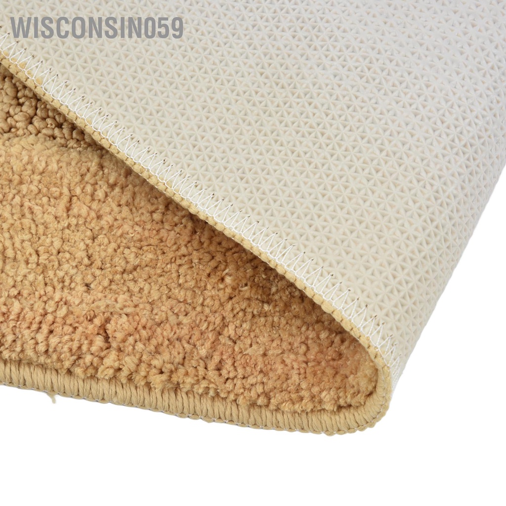 Wisconsin059 Thảm phòng tắm 50x80cm cửa hình chữ nhật hấp thụ nước nhanh chóng Polyester chống trượt cho ngủ