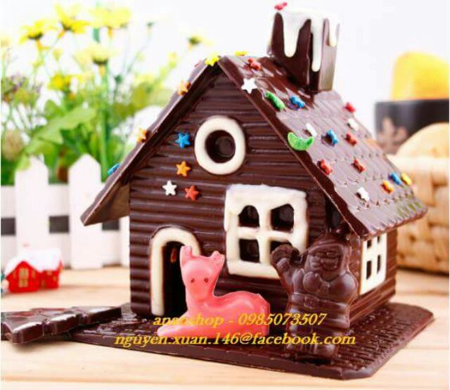 Bộ khuôn ngôi nhà socola