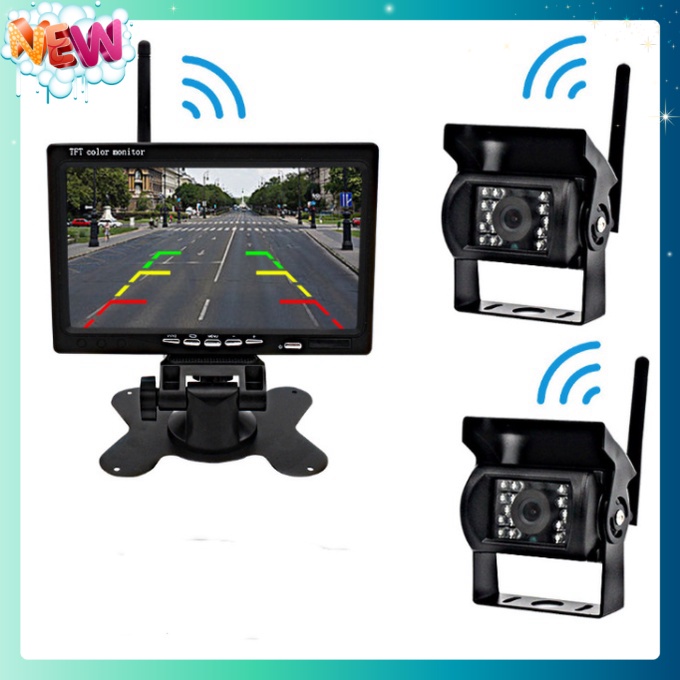 🇳 🇪 🇼®️ Camera lùi không dây kèm màn hình 7 inch, có hồng ngoại sử dụng ban đêm 12v-24v | BigBuy360 - bigbuy360.vn
