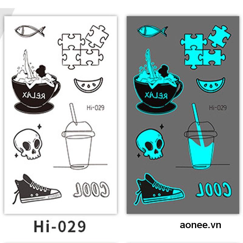 ✨✨Miếng Dán Hình Xăm Phát Quang Chống Thấm Nước Hình Bướm Độc Đáo
