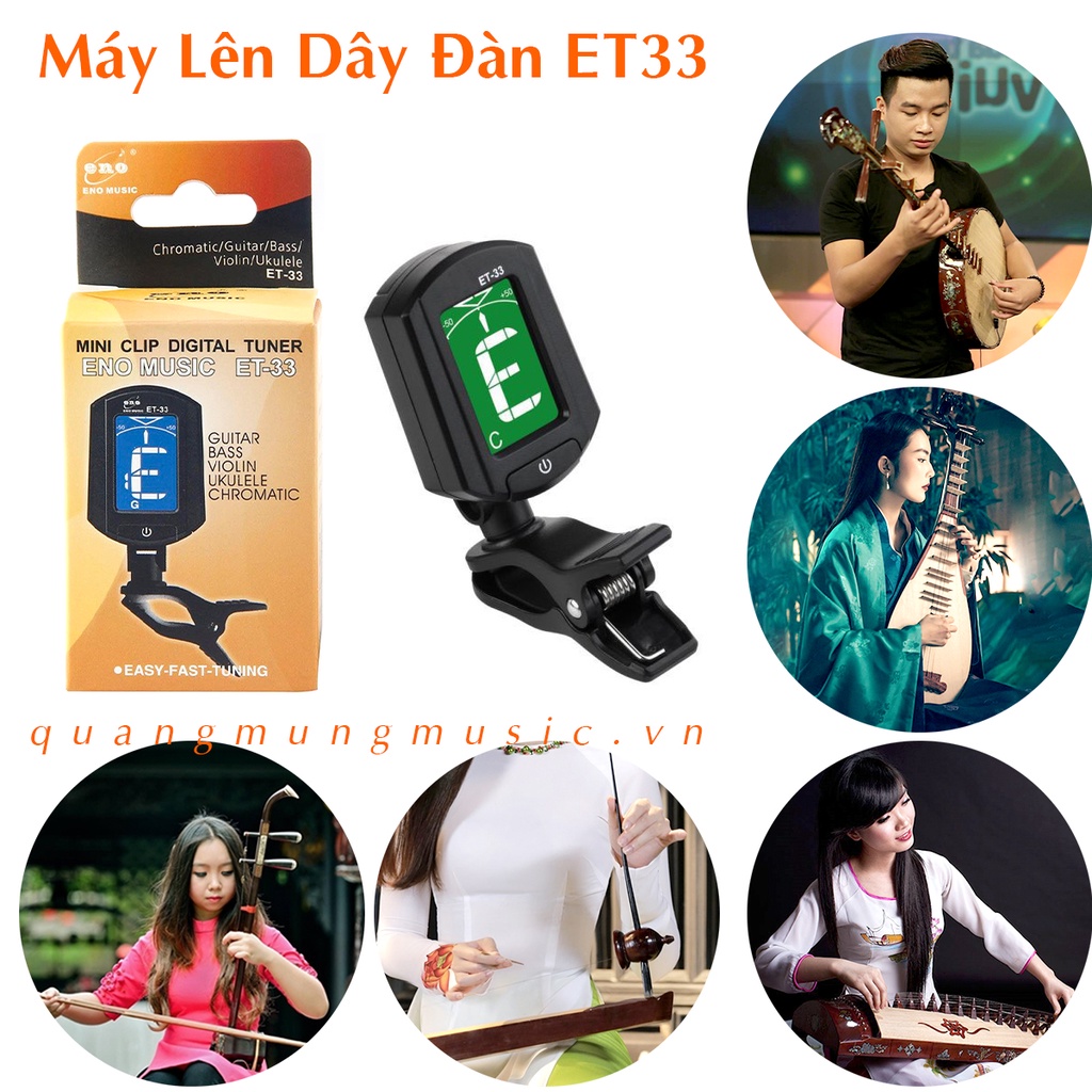 Máy Lên Dây (Tuner) Đàn Nguyệt - Đàn Bầu - Đàn Tranh - Đàn Tỳ Bà