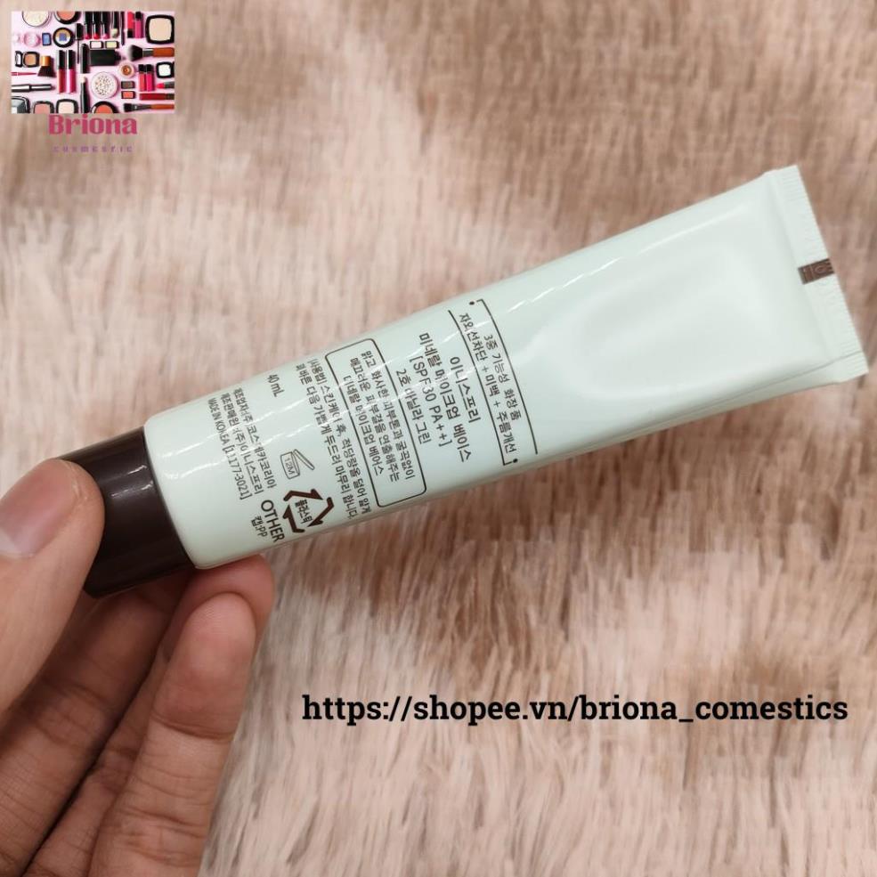 Kem Lót 4 Trong 1 Innisfree Mineral Make Up Base SPF30/PA++ 40ml điều chỉnh hiệu ứng tone da thiết yếu trong trang điểm