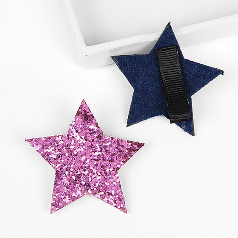 Kẹp tóc ngôi sao đính sequin lấp lánh dễ thương dành cho bé gái