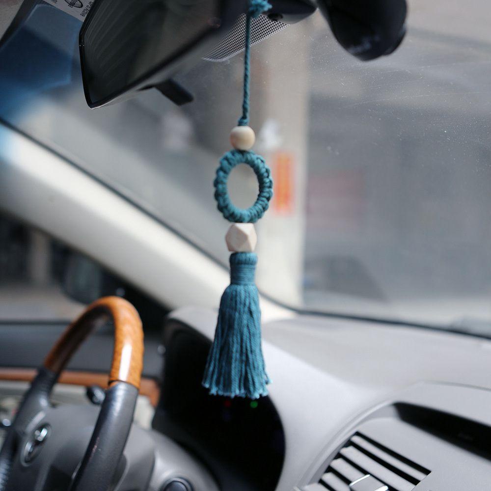 Phụ Kiện Tua Rua Bằng Cotton Làm Bằng Thủ Công Treo Trang Trí Nội Thất Xe Hơi