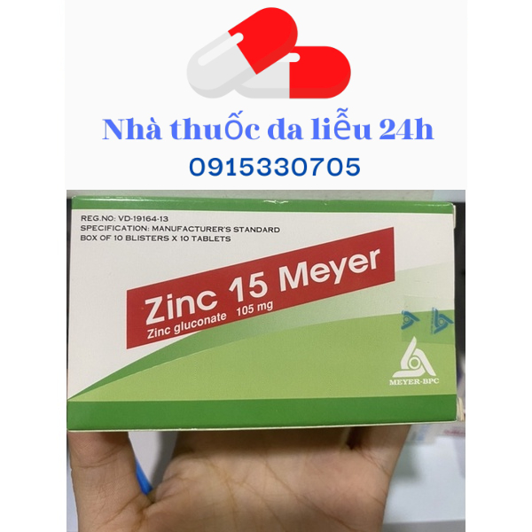 ZinC 15 Meyer  Zin C viên uống bổ xung kẽm hộp 100 viên