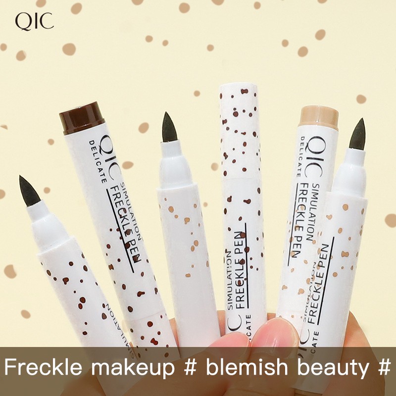 [Hàng mới về] Bút chấm tàn nhang QIC tự nhiên màu nâu mềm mại lâu trôi không thấm nước | BigBuy360 - bigbuy360.vn