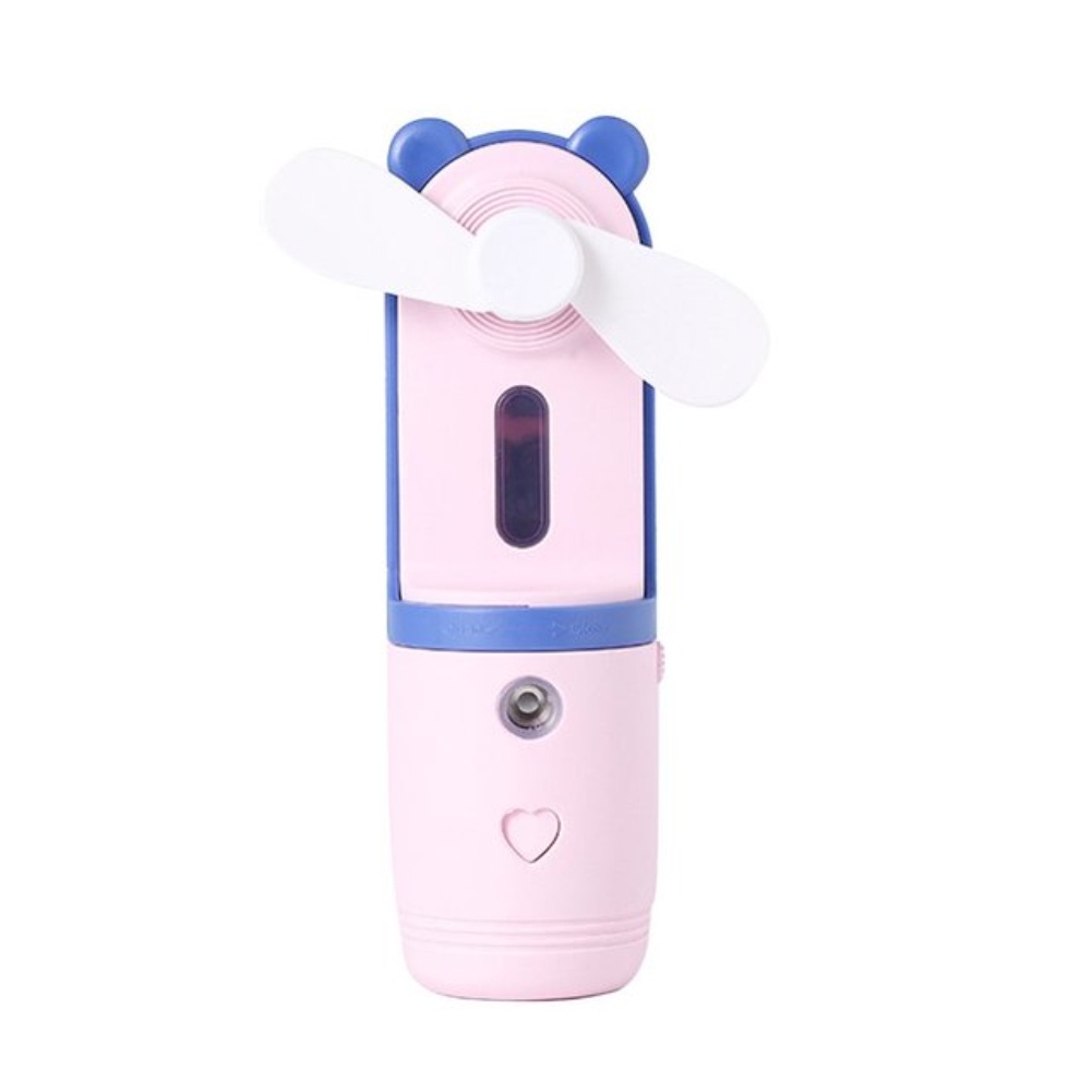 Quạt Phun Sương Làm Mát Mini 2 Trong 1 Cầm Tay Có Thể Sạc Lại Bằng Cổng USB