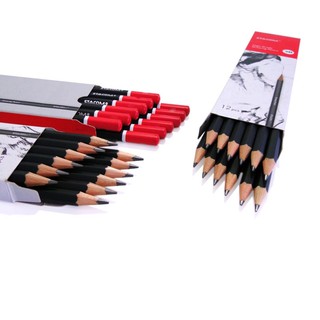 Chì kỹ thuật thân đen 2B/3B/4B/5B/HB STACOM /PC101 ( Hộp 12 cây)
