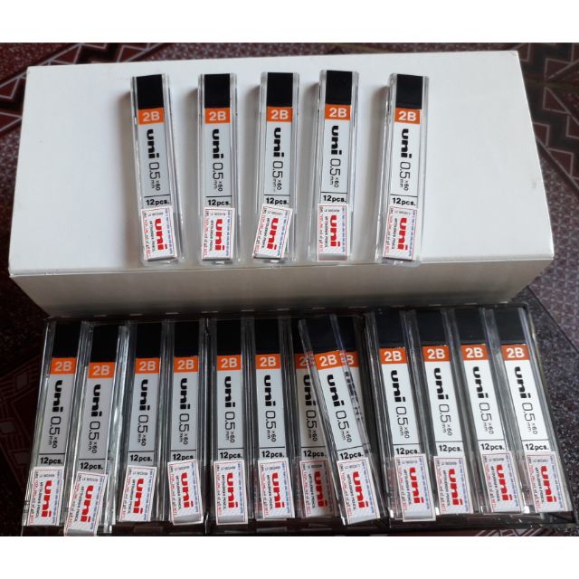 01 tuýp ruột chì kim 2B 0.5mm Uni Nhật