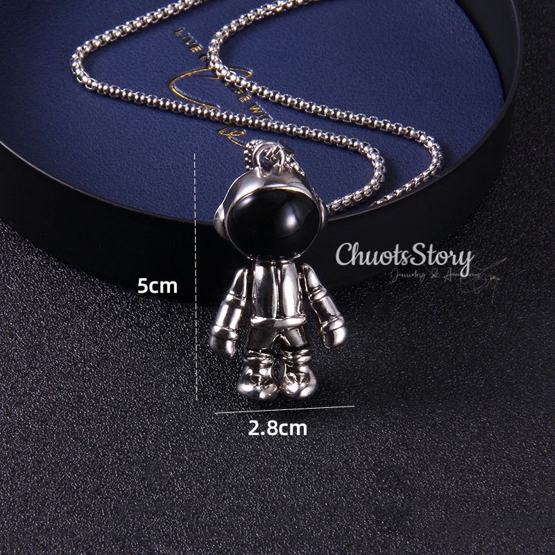 Vòng cổ titan không gỉ hình phi hành gia, dây chuyền nam nữ unisex cá tính- VCT0010 - ChuotsStory