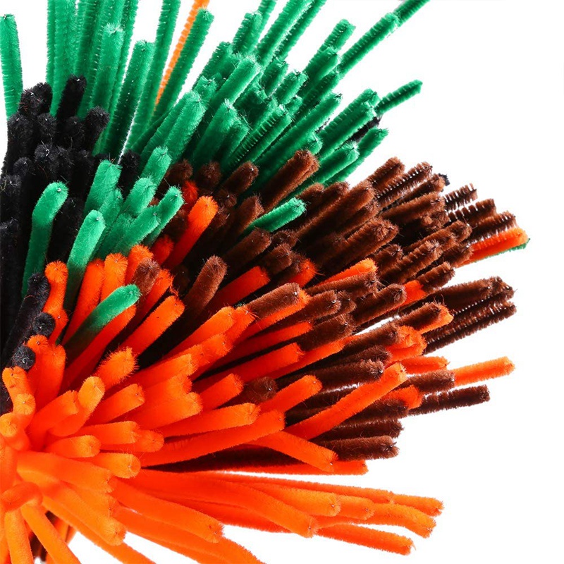 400Pcs Halloween Pipe Cleaners Chenille Stems 6mm x 11.8Inch, Chenille Stems for DIY Art Craft Decorations