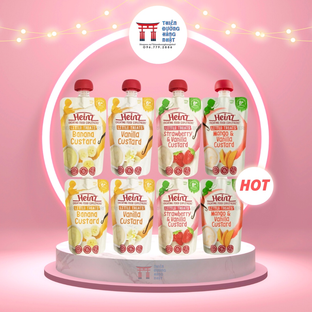 Váng Sữa Heinz Custard Úc từ trứng sữa nguyên kem tăng cân cho bé 120g