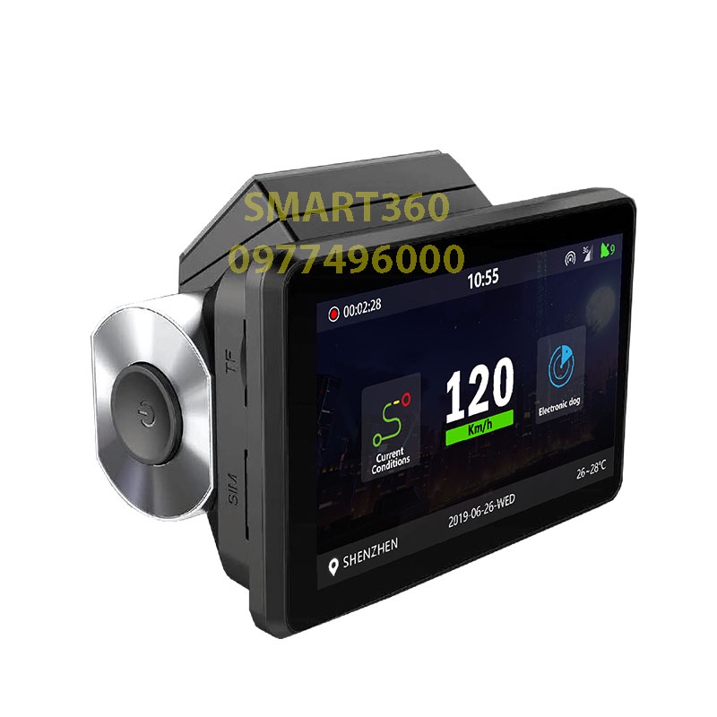 Camera hành trình 4G dùng Sim Phisung cảnh báo tốc độ