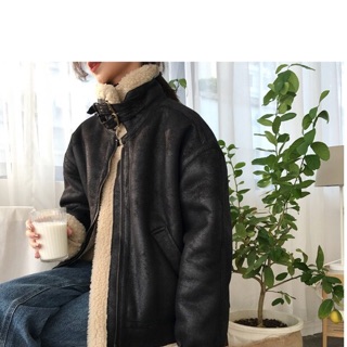 Áo da lót lông ấm ulzzang