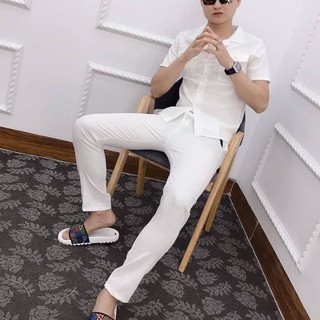 [Full Box] Bộ Đũi Nam Áo Cộc , Quần Dài Mùa Hè