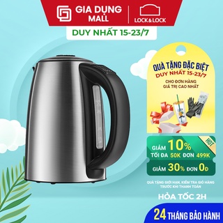 Bình đun siêu tốc locknlock ejk136slv 1.7l , 220-240v , 50/60hz , 1850-2200w - màu xám - hàng chính hãng - gia dụng mall