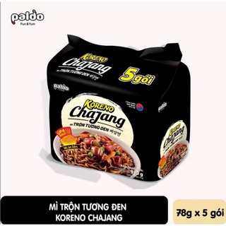  Mì Tương Đen Koreno chajang 4 bịch  20 gói * 78gr bao bì mới   05 2025  