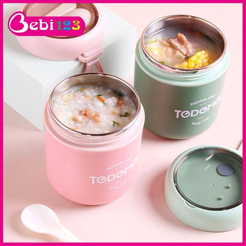 Bình ủ cháo, đựng canh inox 304 TEDEMEI, giữ nhiệt lâu tặng kèm muỗng
