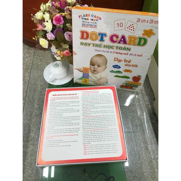 Bộ Thẻ học Toán chấm Dot card theo pp Glenn Doman dành cho bé từ 3 tháng đến 6 tuổi