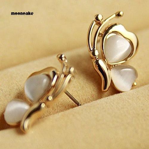 Hoa tai mạ vàng hình bướm xinh xắn dành cho nữ