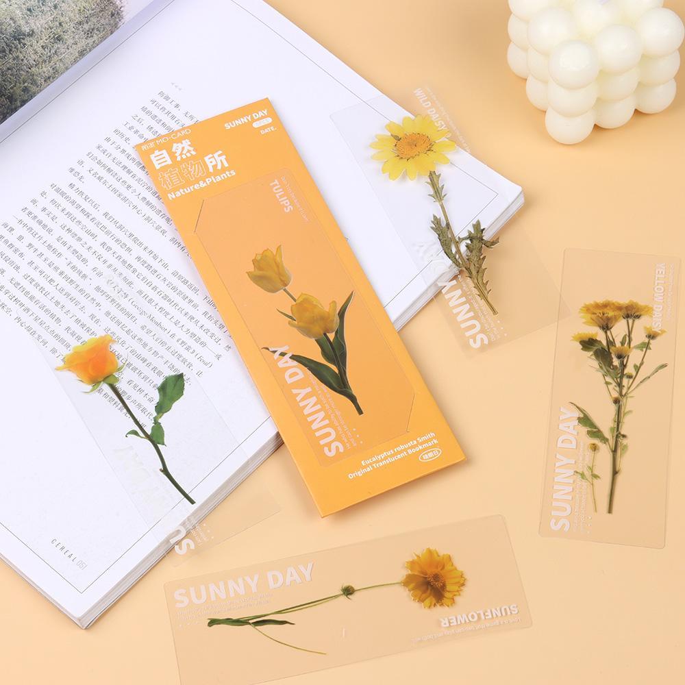 Set 5 Thẻ Đánh Dấu Sách Hình Cây Tự Nhiên Nhiều Màu Sắc