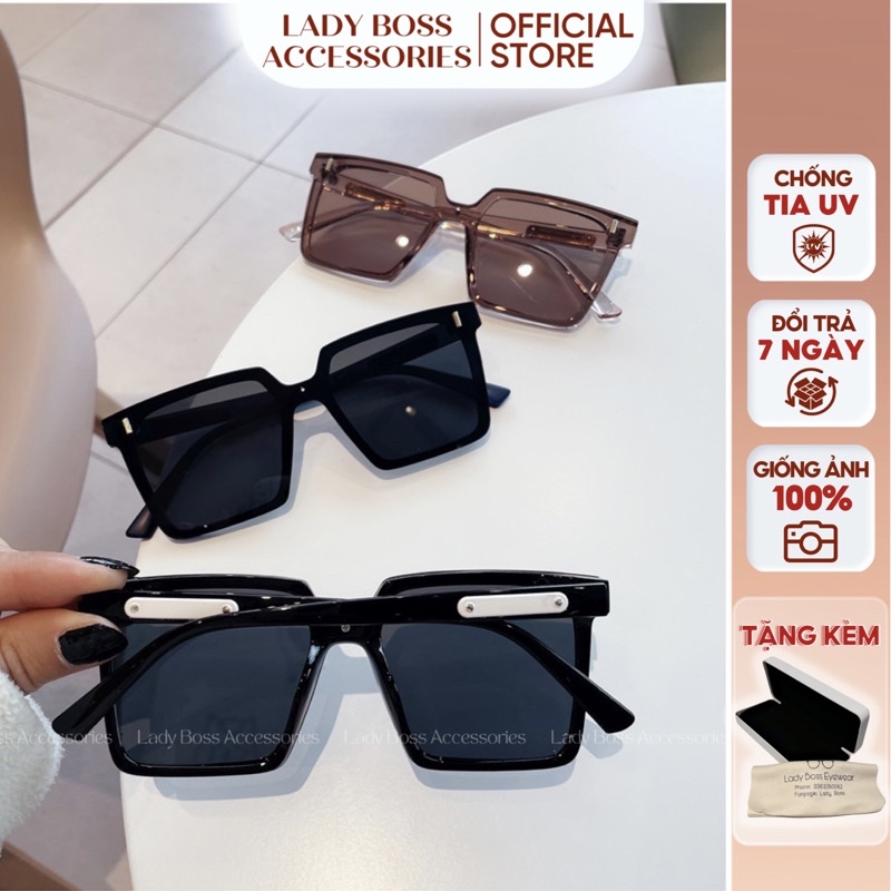 Kính mát G.M vuông tràn viền unisex TOP 1 XU HƯỚNG