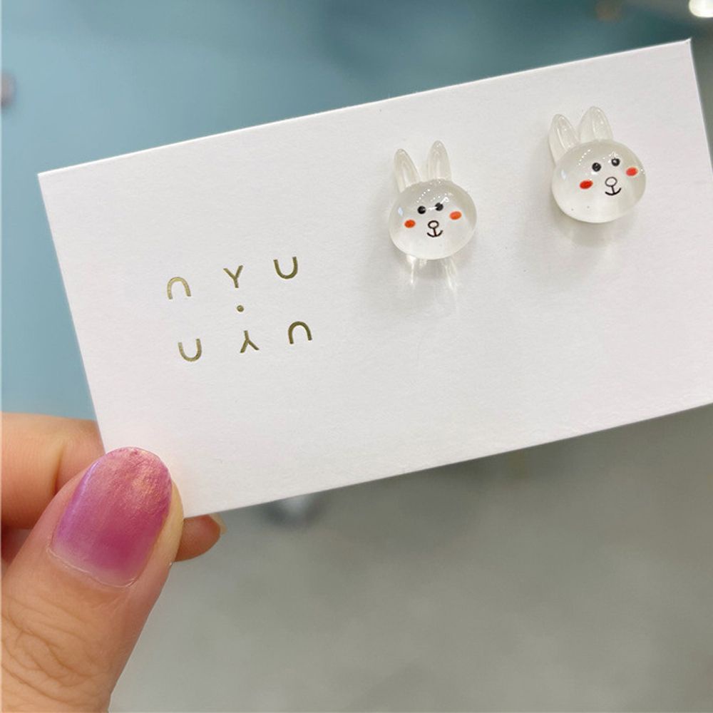 Khuyên tai kiểu doremon/ gấu/ thỏ dễ thương thời trang dành cho nữ