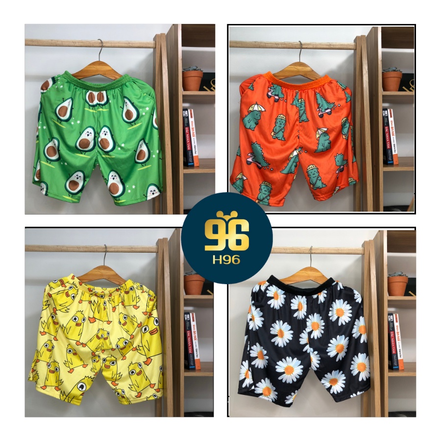 Quần Short Lửng Cartoon Thú Unisex Nhiều mẫu Fresize 38-65kg