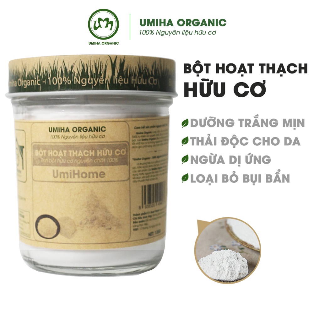 Bột đắp mặt nạ Hoạt Thạch nguyên chất UMIHOME 135G dùng dưỡng da trắng mịn, chống lão hóa ngừa nếp nhăn