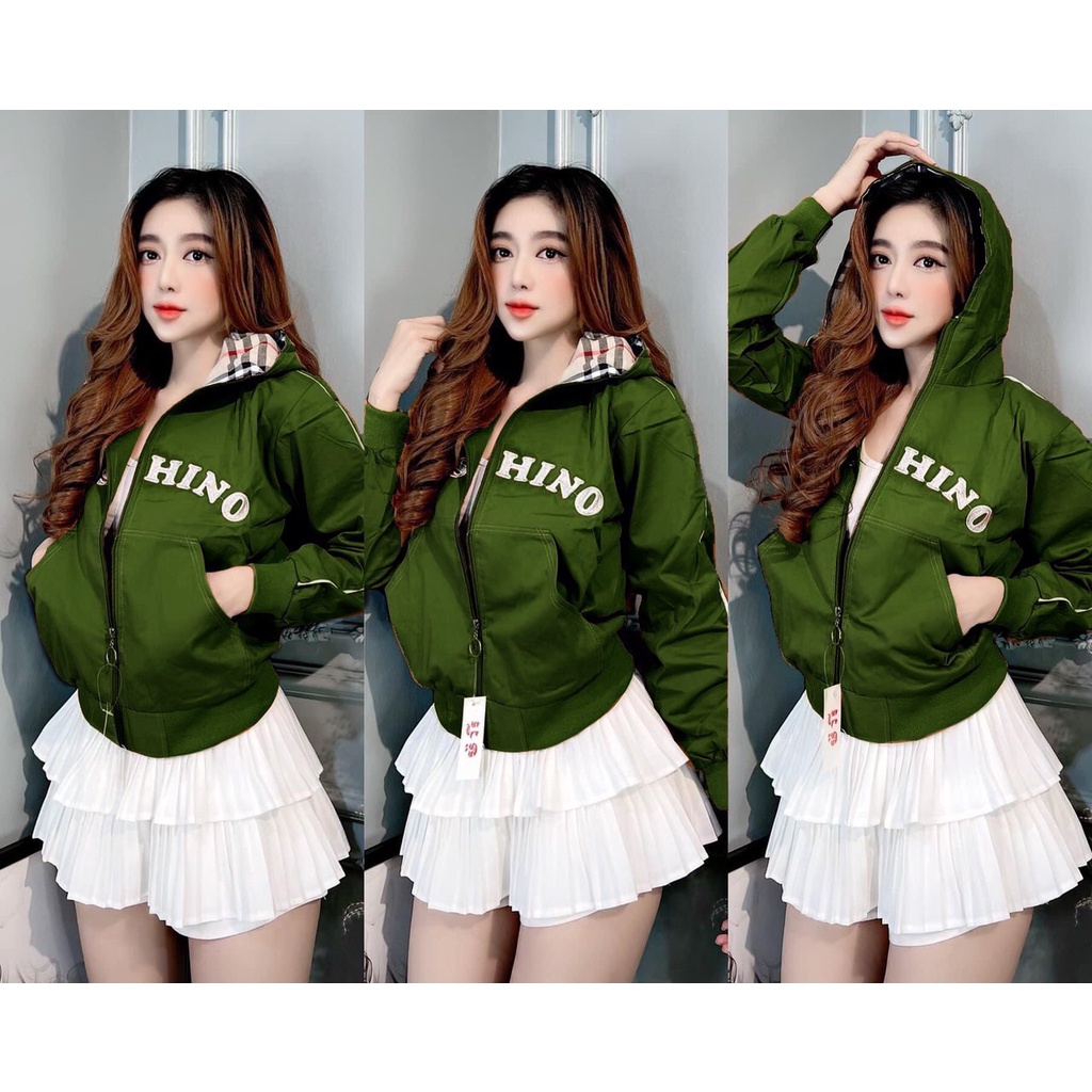 Áo khoác chống nắng dù nữ form rộng có mũ in chữ ShiNo ấn tượng MQ Fashion KD03