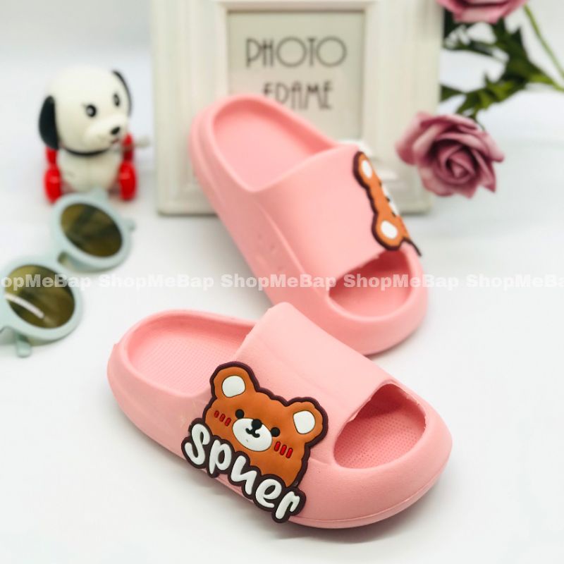 Dép siêu nhẹ hình gấu dễ thương cho bé trai bé gái