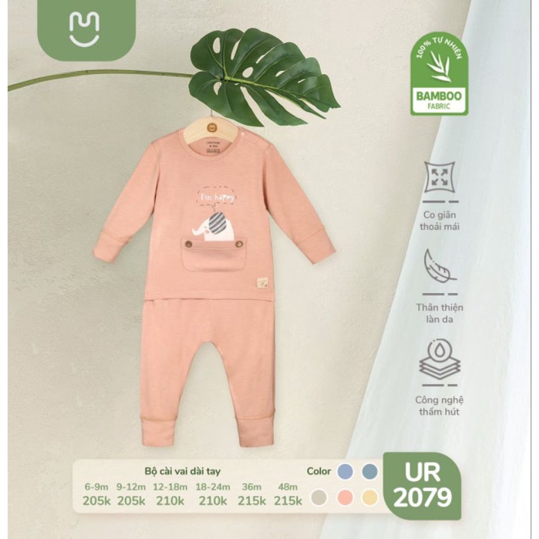 Bộ Cài Vai Bamboo Uala 2079 • 9-12M 12-18M 18-24M 36M 48M • Choding Home