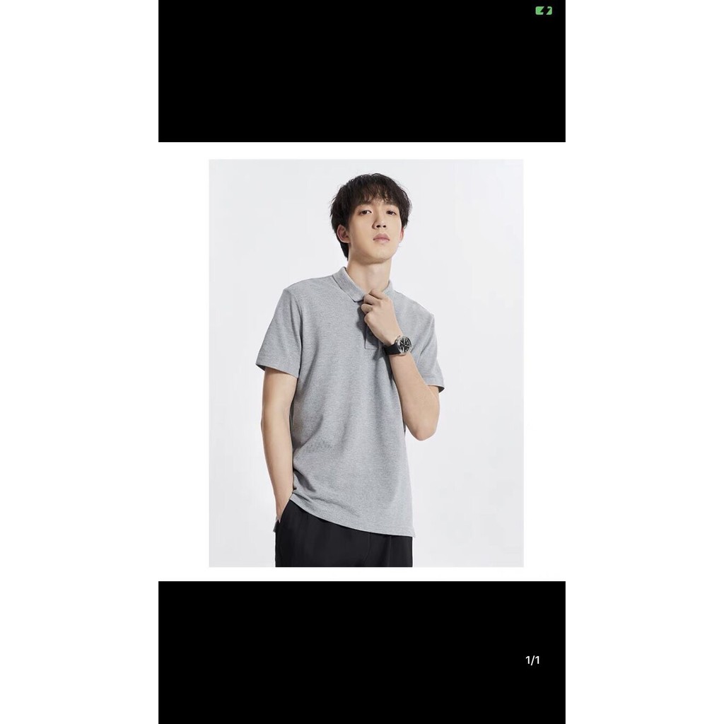 Áo polo Li-ning, logo thêu, hàng cotton, full tag mác túi zip M49