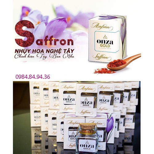 SAFFRON ONZA GOLD SAFFRON Lọ 1 GRAM |Nhụy hoa nghệ tây Tây Ban Nha - Nhập khẩu chính hãng