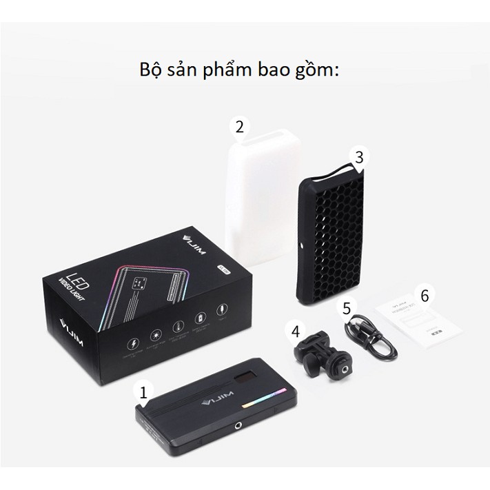 (QUÀ TẶNG 279K) Đèn led video Ulanzi VIJIM VL196 RGB tích hợp PIN Lithium dung lượng lớn 3000mAh