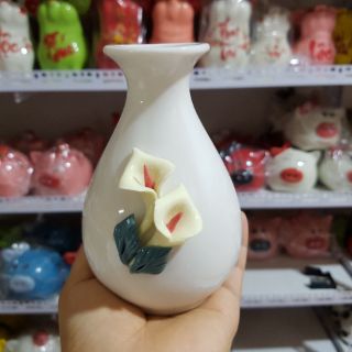 Lọ hoa đắp hoa nổi 3D cao cấp