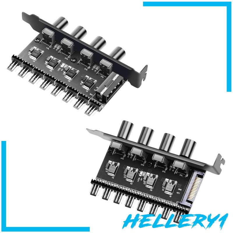Bộ Chuyển Đổi Quạt Tản Nhiệt 8 Kênh Cho PC / Khung Gầm Máy Tính [Hellery1]
