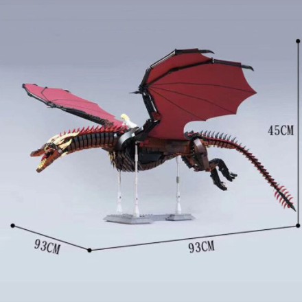 Đồ chơi lắp ráp Super 18k Game Of Thrones Dragon Mother Black Death Balerion Mô hình Non Lego Brick