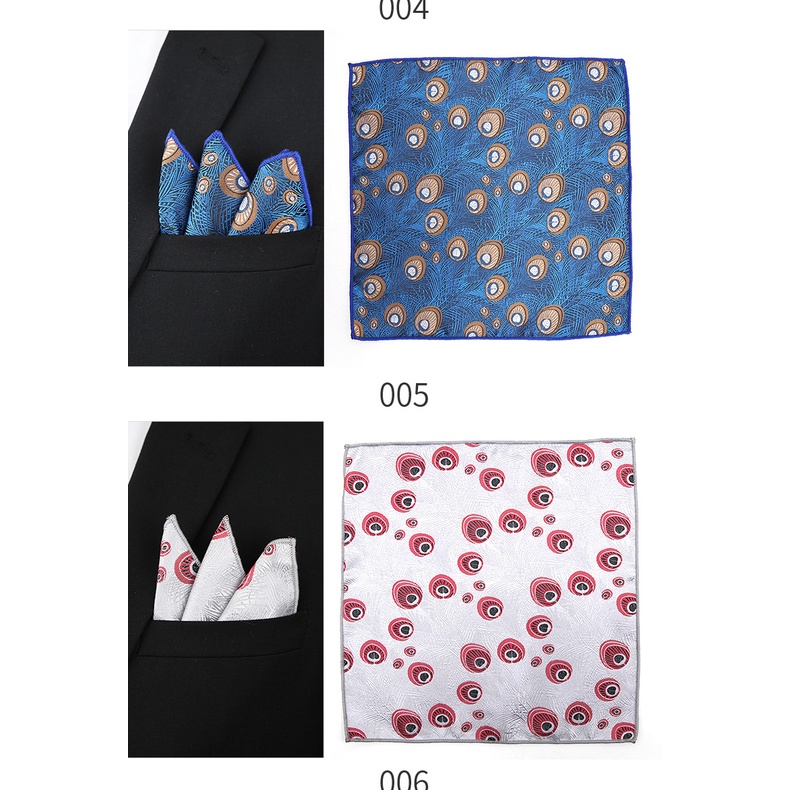 Khăn Tay Lụa Polyester Hình Vuông Bỏ Túi Áo Vest Thời Trang Lịch Lãm Cho Nam
